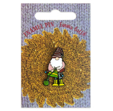 Load image into Gallery viewer, Emma Ball Knitting Gnome Pin (PIN47)
