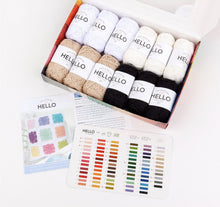 Load image into Gallery viewer, HELLO Colour Pack 12x25G balls of HELLO Cotton yarn gifts for knitters crocheter
