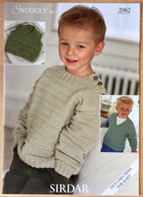 Load image into Gallery viewer, Sirdar Snuggly DK knitting pattern 2062 - Sweaters &amp; Slipover - 16-26 ins
