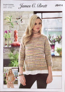 James C Brett DK double knitting pattern JB414  - Sweaters 28-46 ins