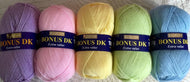 Hayfield Bonus DK 5 x 100g Yarn Pack Bundle Joblot - Pastels #569