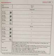 Load image into Gallery viewer, Sirdar Knitting Pattern 5399 Teddy Bear &amp; Bunny in Snowflake Chunky &amp; Snuggly DK
