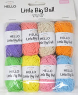 Hello Cotton Little Big Ball Pack 8 x 10g Balls Amigurumi Crochet Yarn - Pastels