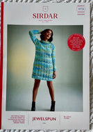 Sirdar Aran Crochet Pattern 10726 Womens Jewelspun Aran Dress - 32-54 ins