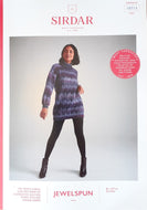 Sirdar Aran Knitting Pattern - 10713 Womens Sweater Dress - 32-54 ins