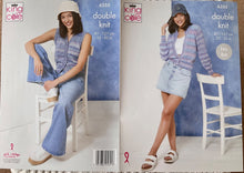 Load image into Gallery viewer, King Cole DK Knitting pattern 6355 Ladies Cardigan &amp; Waistcoat 32-50 ins
