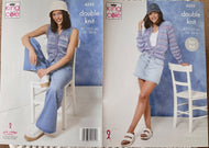 King Cole DK Knitting pattern 6355 Ladies Cardigan & Waistcoat 32-50 ins