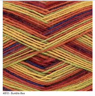 King Cole Zig Zag 4 Ply Knitting Crochet Sock Yarn  Wool 100g Ball Bumble Bee