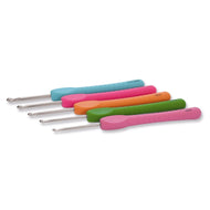 Pony Crochet Hook Set: Easy Grip: Polka Dot: Set of 5: 2-4mm