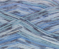 King Cole Zig Zag 4 Ply Knitting Crochet Sock Yarn  Wool 100g Ball Bluebell