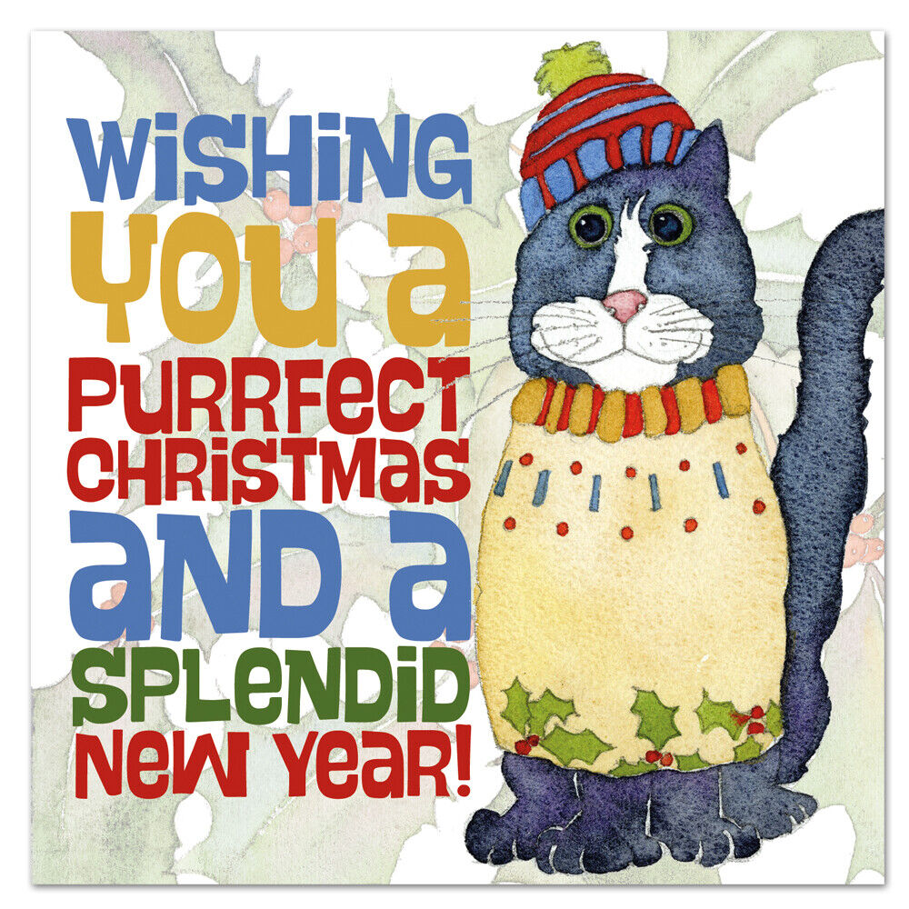 Emma Ball Christmas Cards  Purrfect Christmas - Pack of 6