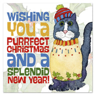 Emma Ball Christmas Cards  Purrfect Christmas - Pack of 6