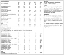 Load image into Gallery viewer, King Cole Aran Knitting pattern 5869 Sweaters Cardigan &amp; Hat  22-28 in
