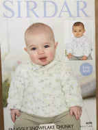 Sirdar Chunky Knitting Pattern 4696 Sweater in Snuggly Snowflake Chunky 16-26ins