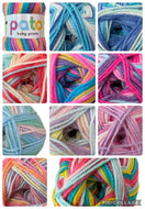 Cygnet Baby Pato Prints DK 100g Variegated Self-Striping Knitting Yarn