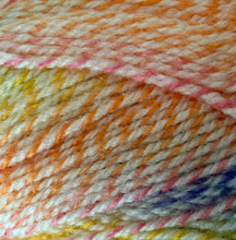 Load image into Gallery viewer, King Cole Melody DK 100g Acrylic Multi-Coloured Self Striping Baby wool / yarn 
