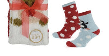 Load image into Gallery viewer, Christmas Ladies Slipper Socks Festive Design Fluffy Cozy  Gift Present
