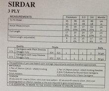 Load image into Gallery viewer, Sirdar Snuggly 3 ply knitting pattern 3029 - Cardigans - 14-18” (36-46 cms)

