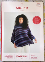 Load image into Gallery viewer, Sirdar Aran Knitting Pattern 10287 Women&#39;s Rounded Hem Poncho Top in Jewelspun
