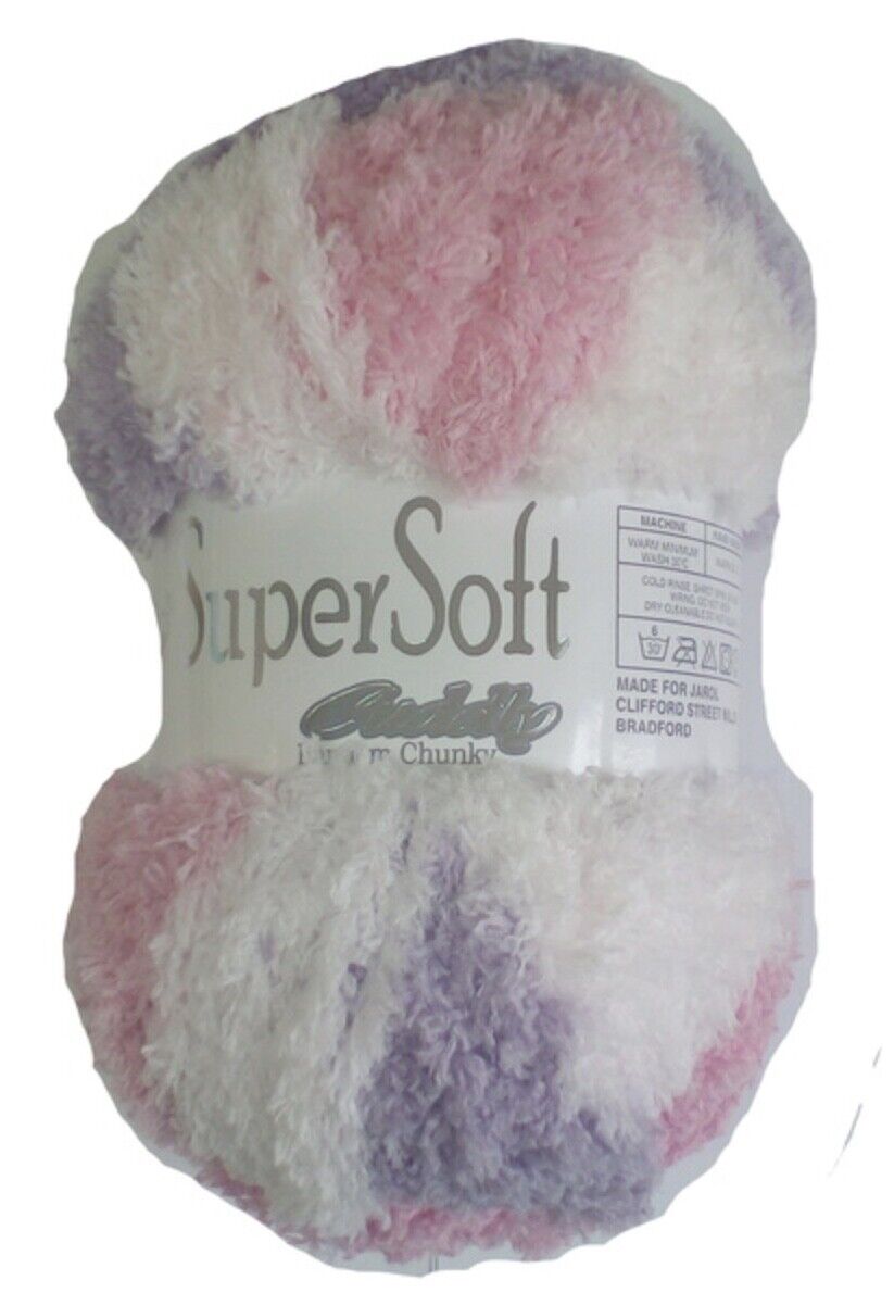 Jarol Woolcraft Supersoft Cuddly Chunky Soft Polyester Knitting Wool / Yarn 100g