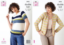 Load image into Gallery viewer, King Cole DK Knitting pattern 5955 Sweater &amp; Cardigan 32-42 ins
