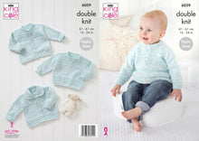 Load image into Gallery viewer, King Cole DK knitting pattern 6059 - Cardigans &amp; Sweater - 16-24 ins
