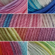 Cygnet BABY COLOUR SOFT DK Knitting Yarn / Wool - 100g - Self Striping