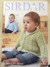 Load image into Gallery viewer, Sirdar Aran Knitting Pattern 4827 Baby’s Cardigans 16-20 ins
