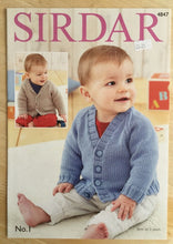 Load image into Gallery viewer,  Sirdar  DK knitting pattern 4847 -Boys  Cardigans - 16-22 ins
