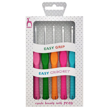 Load image into Gallery viewer, Pony Crochet Hook Set: Easy Grip: Polka Dot: Set of 5: 2-4mm
