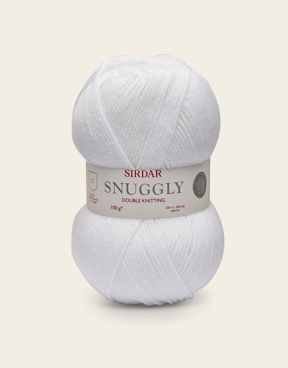 Sirdar SNUGGLY DK Baby Nylon Acrylic Mix Soft Knitting Wool Yarn 100g White