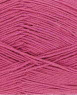 King Cole Cotton Socks 4 Ply Sock Wool Yarn - Fuchsia Pink - 100g