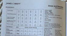 Load image into Gallery viewer, James C Brett DK double knitting pattern JB925  Girls &amp; Dress Sweater 22-32 ins
