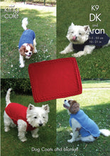 Load image into Gallery viewer, King Cole Knitting Pattern K9 - DK &amp; Aran - Dog Coats &amp; Blanket
