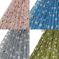 Scarf with Frayed Edge Farm Animal Sheep Print Design - 90x180cms - Lightweight
