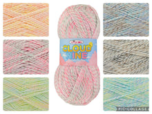 Load image into Gallery viewer, King Cole Cloud Nine DK Variegated Acrylic Knitting Crochet Wool Yarn 100g
