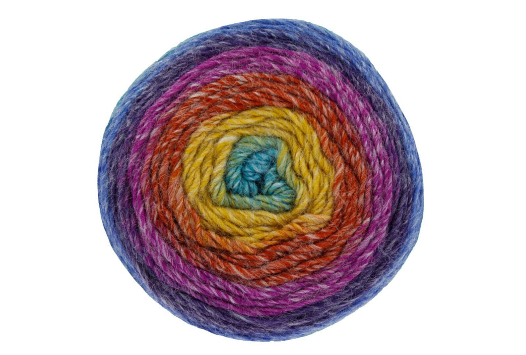 King Cole Curiosity DK Wool / Yarn Cake Self Striping Knitting - Acrylic - 150g