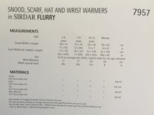 Load image into Gallery viewer, Sirdar Flurry knitting pattern 7957 Snood, Hat, Scarf, Wrist Warmers
