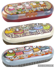 Load image into Gallery viewer, Emma Ball Spectacles Glasses Case Sunglasses Felt Lined Metal Tins
