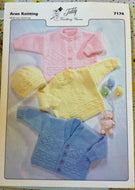 Teddy Aran knitting pattern 7174 - Baby & Toddlers Cardigans -  16-24ins