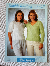 Load image into Gallery viewer, Berkertex DK Knitting Pattern 4427 Womens Sweater &amp; Cardigan 30-44 ins

