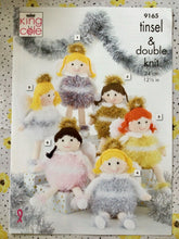 Load image into Gallery viewer, King Cole Knitting Pattern 9165 Little Angels Soft Toy  Tinsel Yarn &amp; DK
