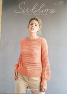 Sirdar knitting pattern 6131 - Ladies Top in Sublime Isabella DK 32-54ins