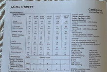 Load image into Gallery viewer, James C Brett Aran knitting pattern JB918 Child’s &amp; Ladies Cardigans 20-50 ins
