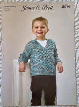 Load image into Gallery viewer, James C Brett double knitting pattern JB776 - Childs Sweater 20-28 ins
