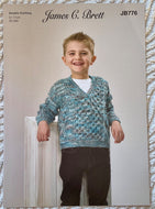 James C Brett double knitting pattern JB776 - Childs Sweater 20-28 ins