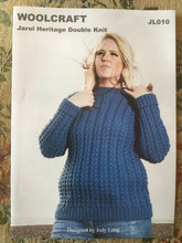 Load image into Gallery viewer,  Woolcraft DK knitting pattern JL010 - Ladies Sweater 36-48 ins
