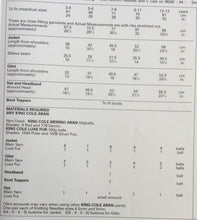 Load image into Gallery viewer, King Cole Aran &amp; Luxe Fur knitting pattern 4057 - Jacket etc  24-32 ins.  #1
