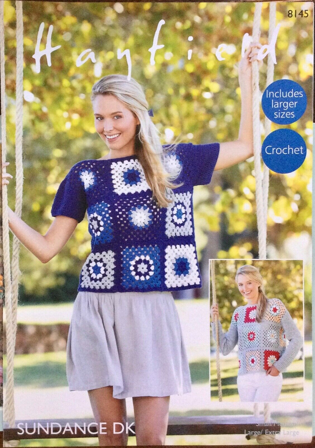 Hayfield DK Crochet pattern 8145 - Ladies’ Tops. Includes larger sizes - S-XL