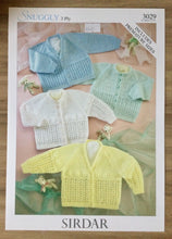 Load image into Gallery viewer, Sirdar Snuggly 3 ply knitting pattern 3029 - Cardigans - 14-18” (36-46 cms)
